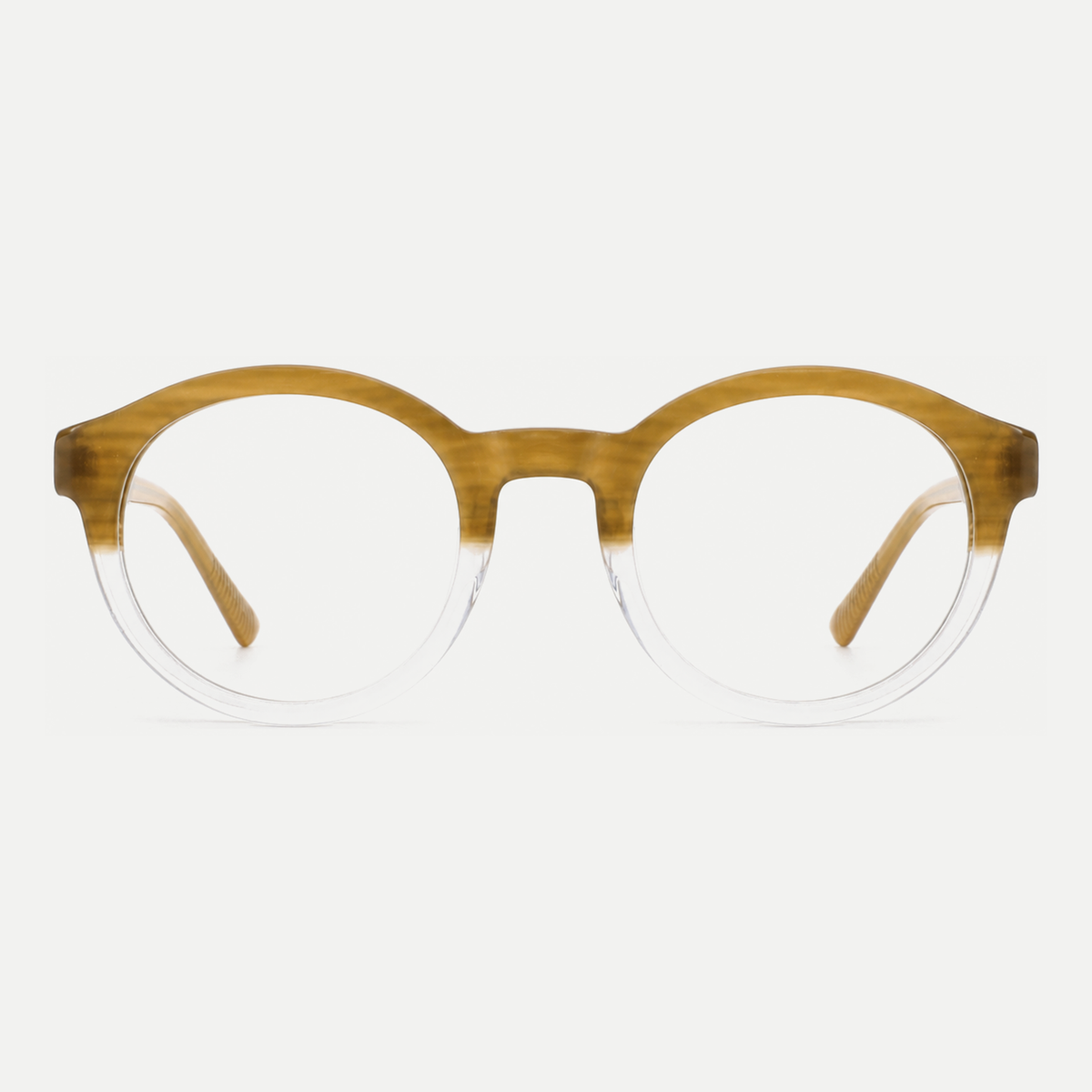 Rosalie honey amber acetate eyeglasses, front view