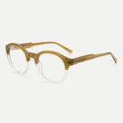 Rosalie honey amber acetate eyeglasses, angled view