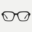 Estelle black acetate eyeglasses, front view