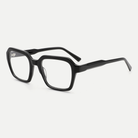 Estelle black acetate eyeglasses, angled view