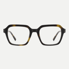 Estelle dark tortoise acetate eyeglasses, front view