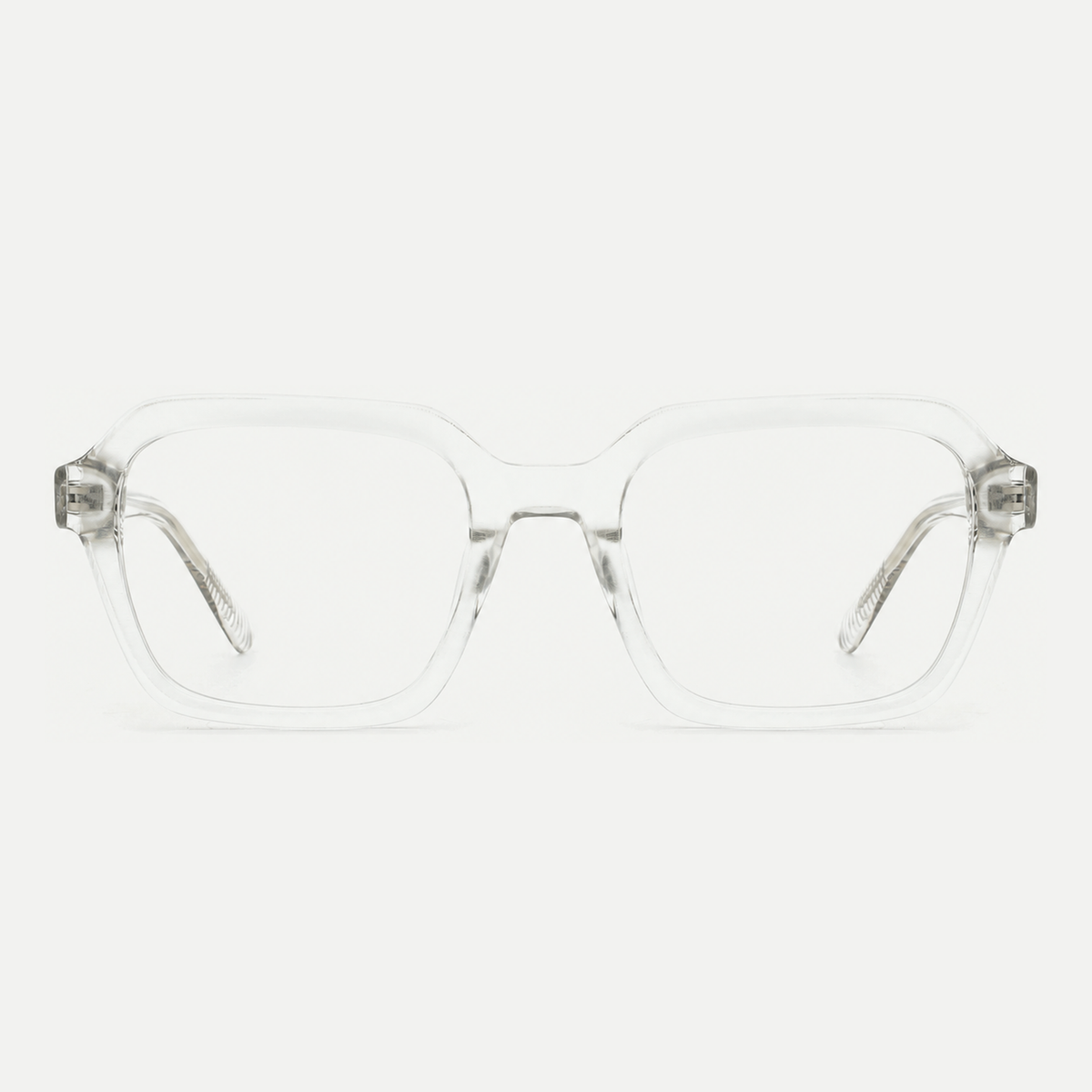 Estelle crystal clear acetate eyeglasses, front view