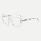 Estelle crystal clear acetate eyeglasses, angled view