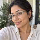 Juliette crystal champagne acetate eyeglasses, lifestyle wearing photo