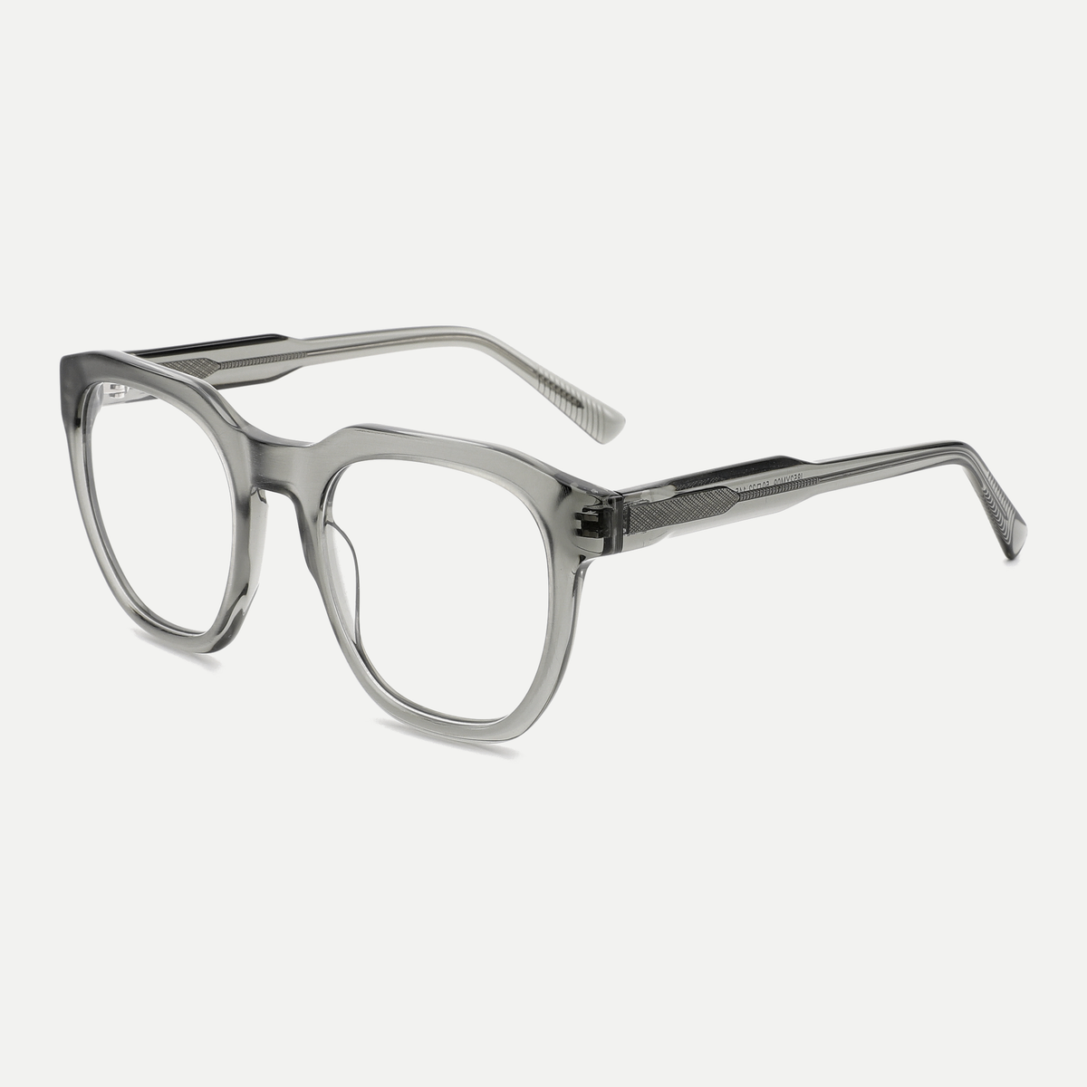 Juliette crystal gray acetate eyeglasses, angled view