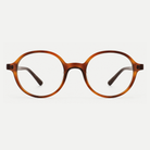 Marlow amber brown acetate glasses, front view