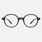 Marlow matte black acetate glasses, front view