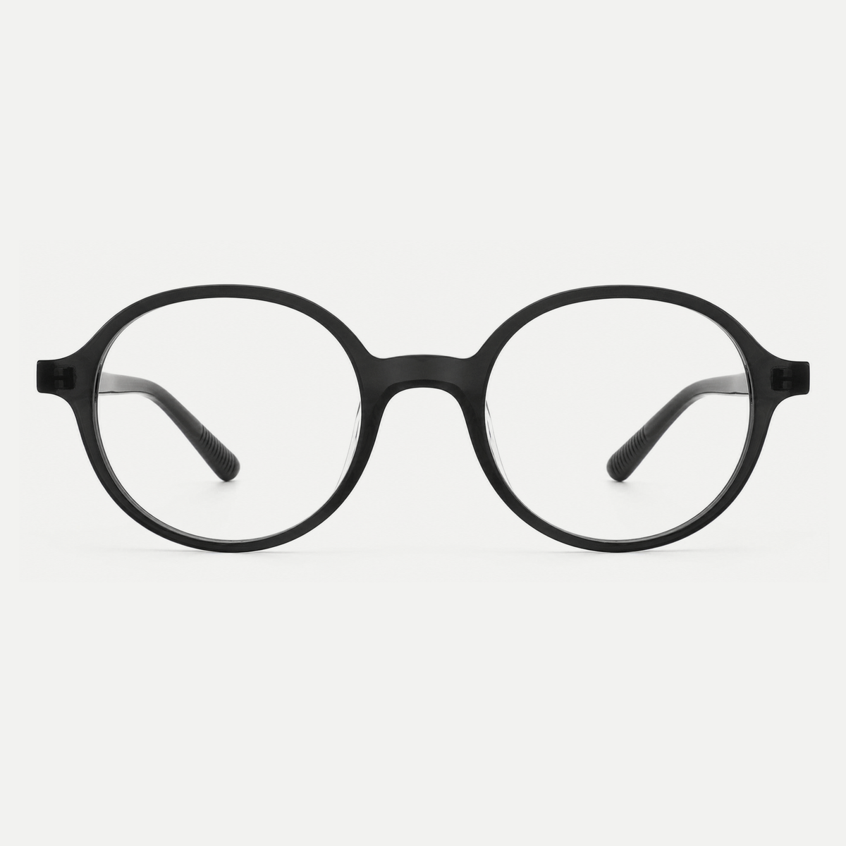 Marlow matte black acetate glasses, front view