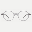 Marlow frost gray acetate glasses, front view