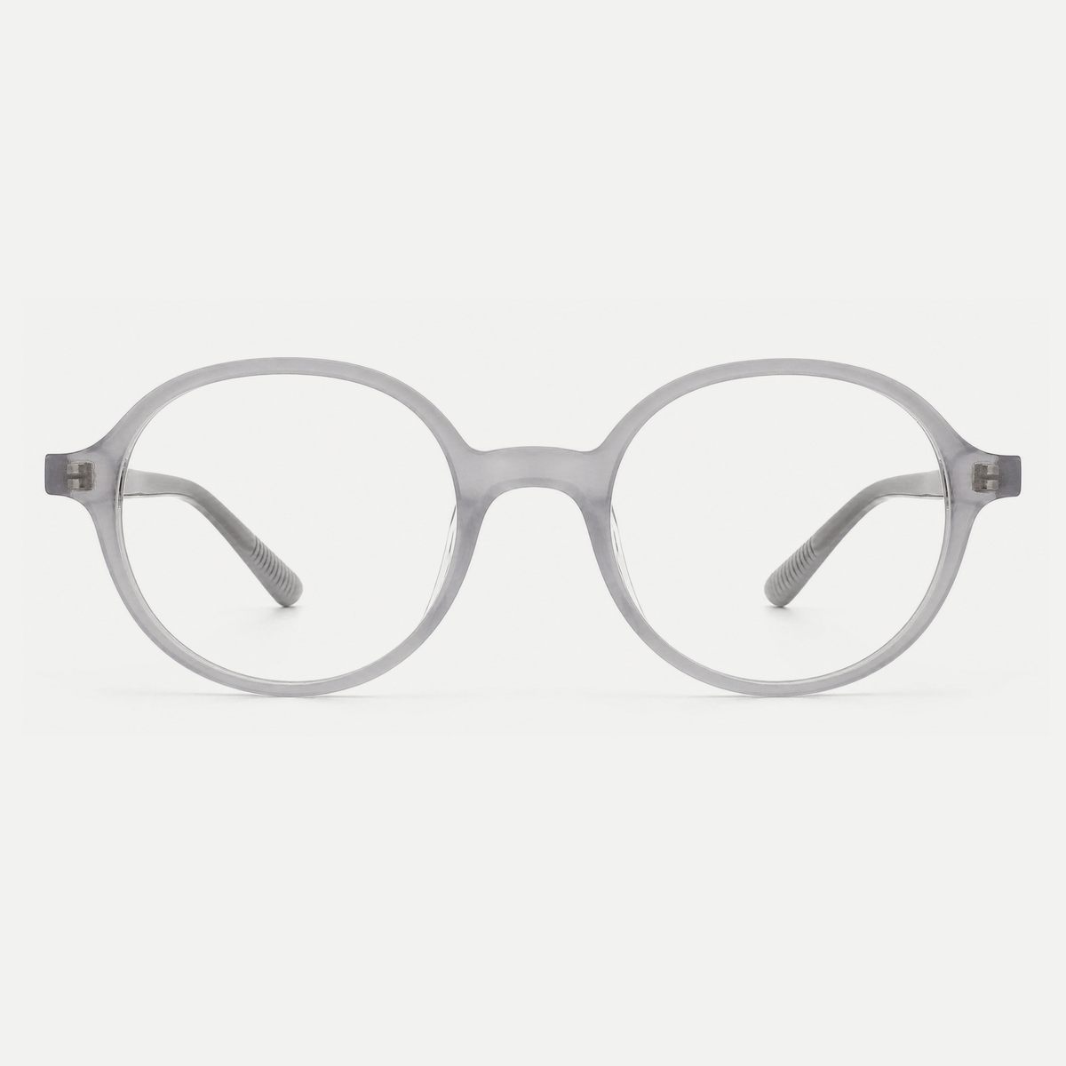 Marlow frost gray acetate glasses, front view