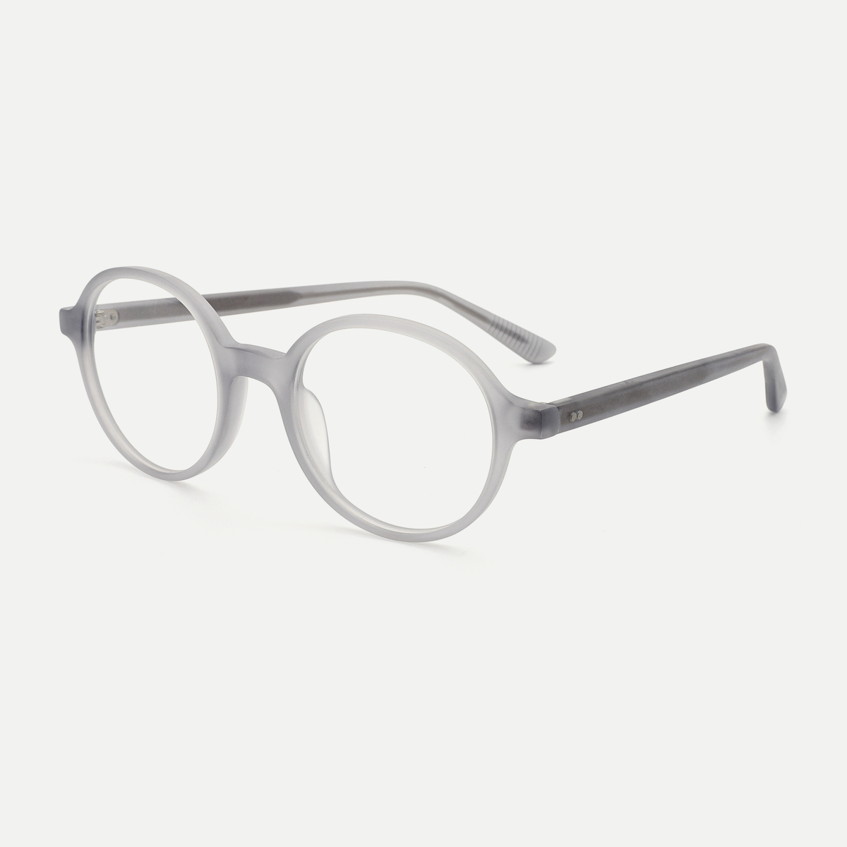 Marlow frost gray acetate glasses, angled view