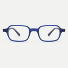 Evelyn blue acetate glasses, front view