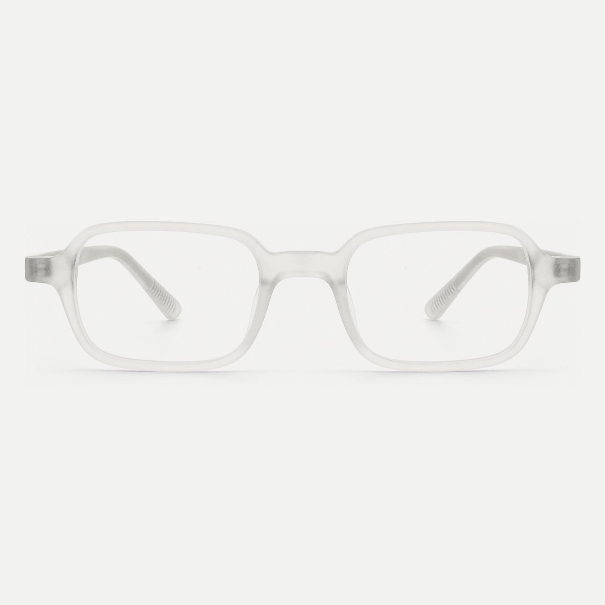 Evelyn crystal clear acetate glasses, front view
