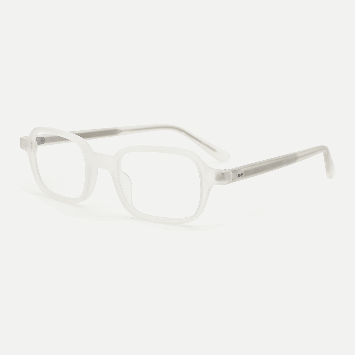 Evelyn crystal clear acetate glasses, angled view
