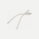 Evelyn crystal clear acetate glasses, temple tips detail