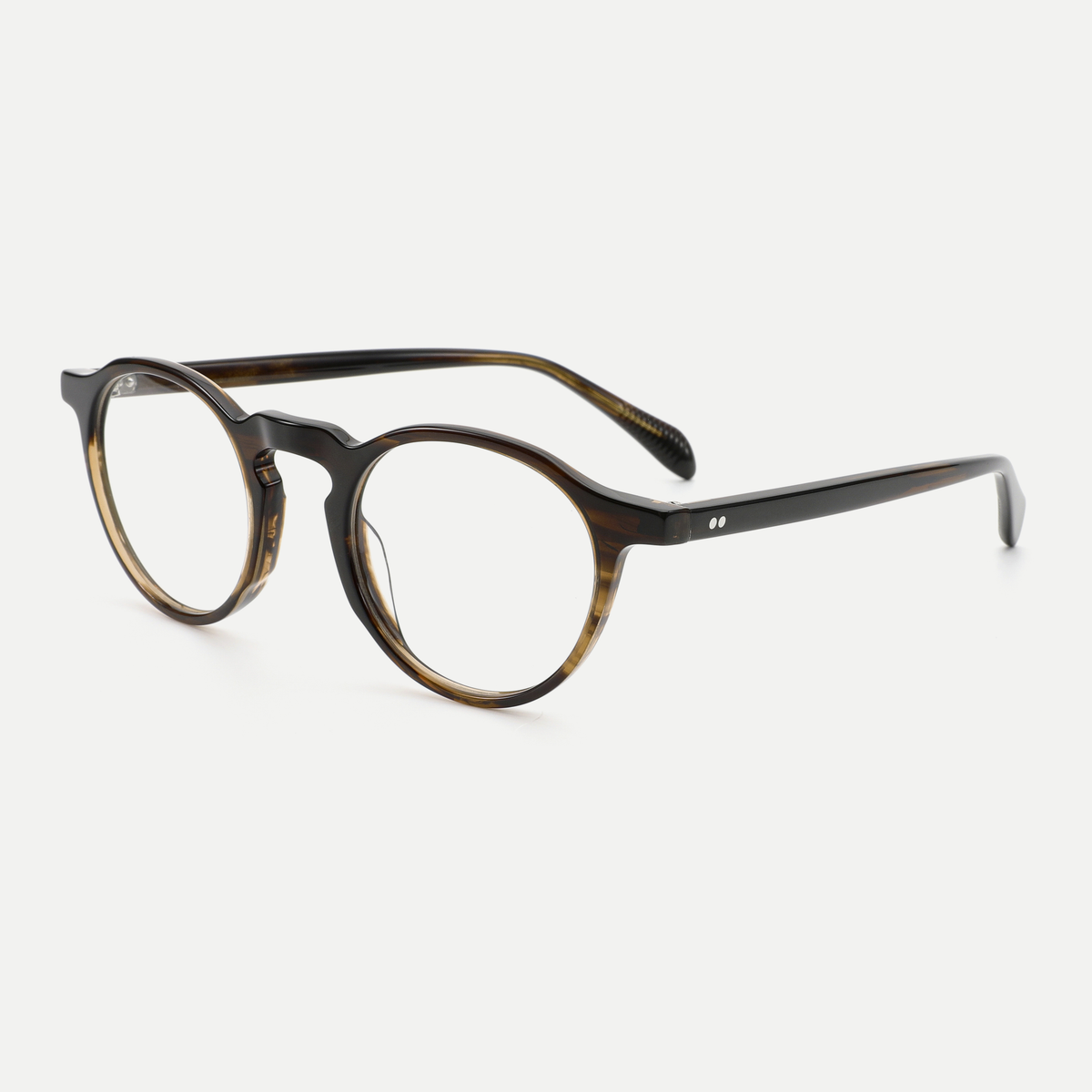 Clara tortoise brown acetate glasses, angled view