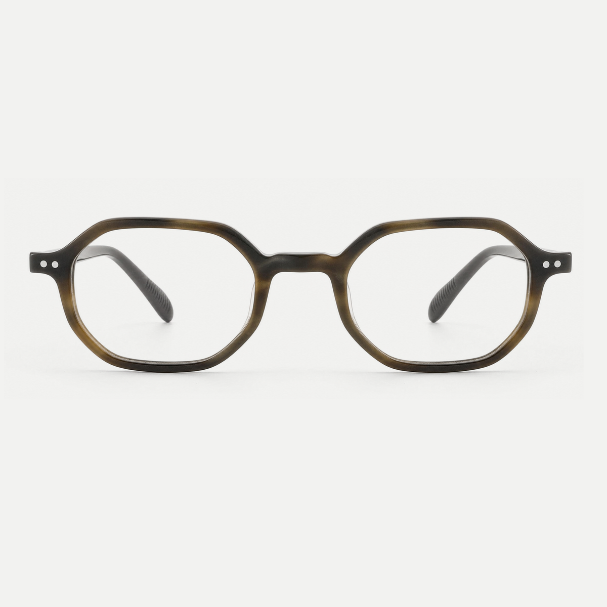 Audrey tortoise brown acetate glasses, front view