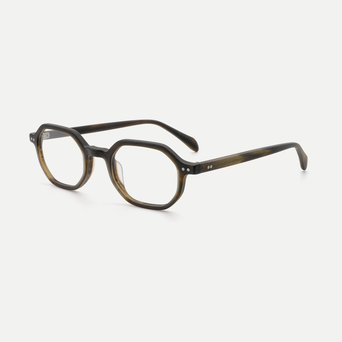Audrey tortoise brown acetate glasses, angled view
