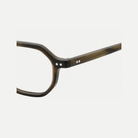 Audrey tortoise brown acetate glasses, temple detail