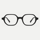Vivian black acetate glasses, front view