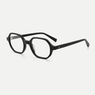 Vivian black acetate glasses, angled view