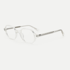 Vivian crystal clear acetate glasses, angled view