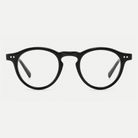 Camille black acetate glasses, front view