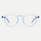 Camille light blue acetate glasses, front view
