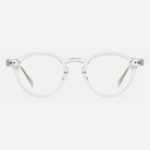 Camille crystal clear acetate glasses, front view