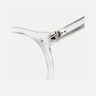Camille crystal clear acetate glasses, hinge detail