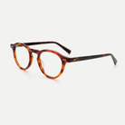 Camille tortoise brown acetate glasses, angled view