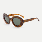 Sloane sunglasses - Amber Tortoise / Green - 45-degree view