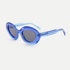 Sloane sunglasses - Crystal Blue / Smoke - 45-degree view