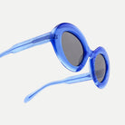 Sloane sunglasses - Crystal Blue / Smoke - temple detail