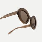 Sloane sunglasses - Crystal Mocha / Brown - temple detail
