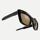 Blair sunglasses - Black / Champagne - temple detail