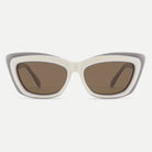 Blair sunglasses - Ivory / Brown - front view