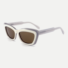 Blair sunglasses - Ivory / Brown - 45-degree view