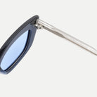 Blair sunglasses - Crystal Slate / Ice Blue - hinge detail