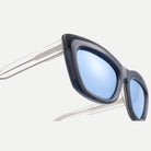 Blair sunglasses - Crystal Slate / Ice Blue - temple detail