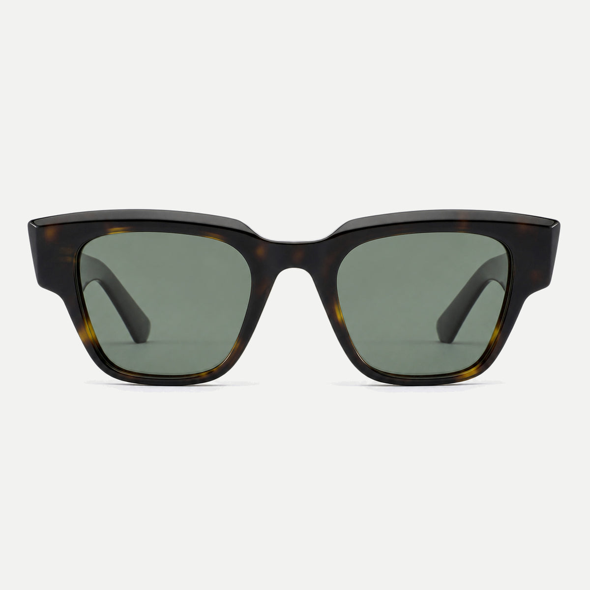 Arden sunglasses - Black / Green - front view