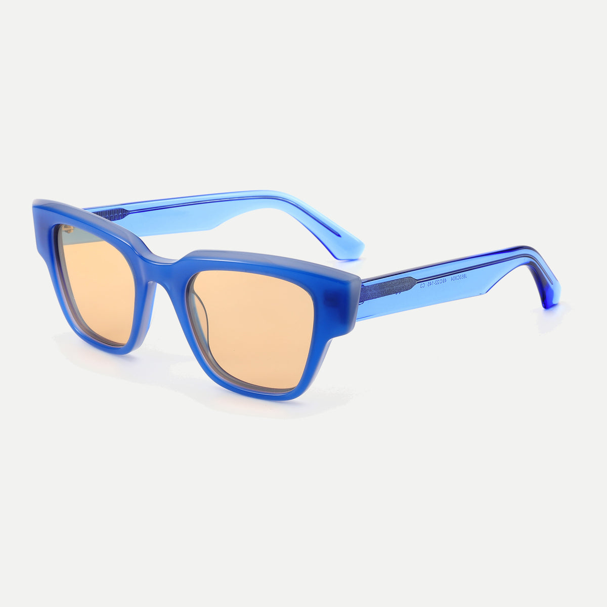 Arden sunglasses - Crystal Blue / Amber - angled view