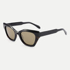 Selene sunglasses - Black / Champagne - angled view