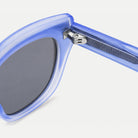 Selene sunglasses - Crystal Ice Blue / Smoke - hinge detail