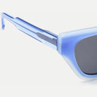Selene sunglasses - Crystal Ice Blue / Smoke - temple detail