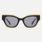 Selene sunglasses - Crystal Olive / Smoke - front view