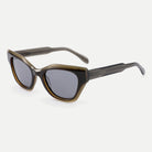 Selene sunglasses - Crystal Olive / Smoke - angled view