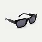 Rowan sunglasses - Black / Smoke - hinge detail