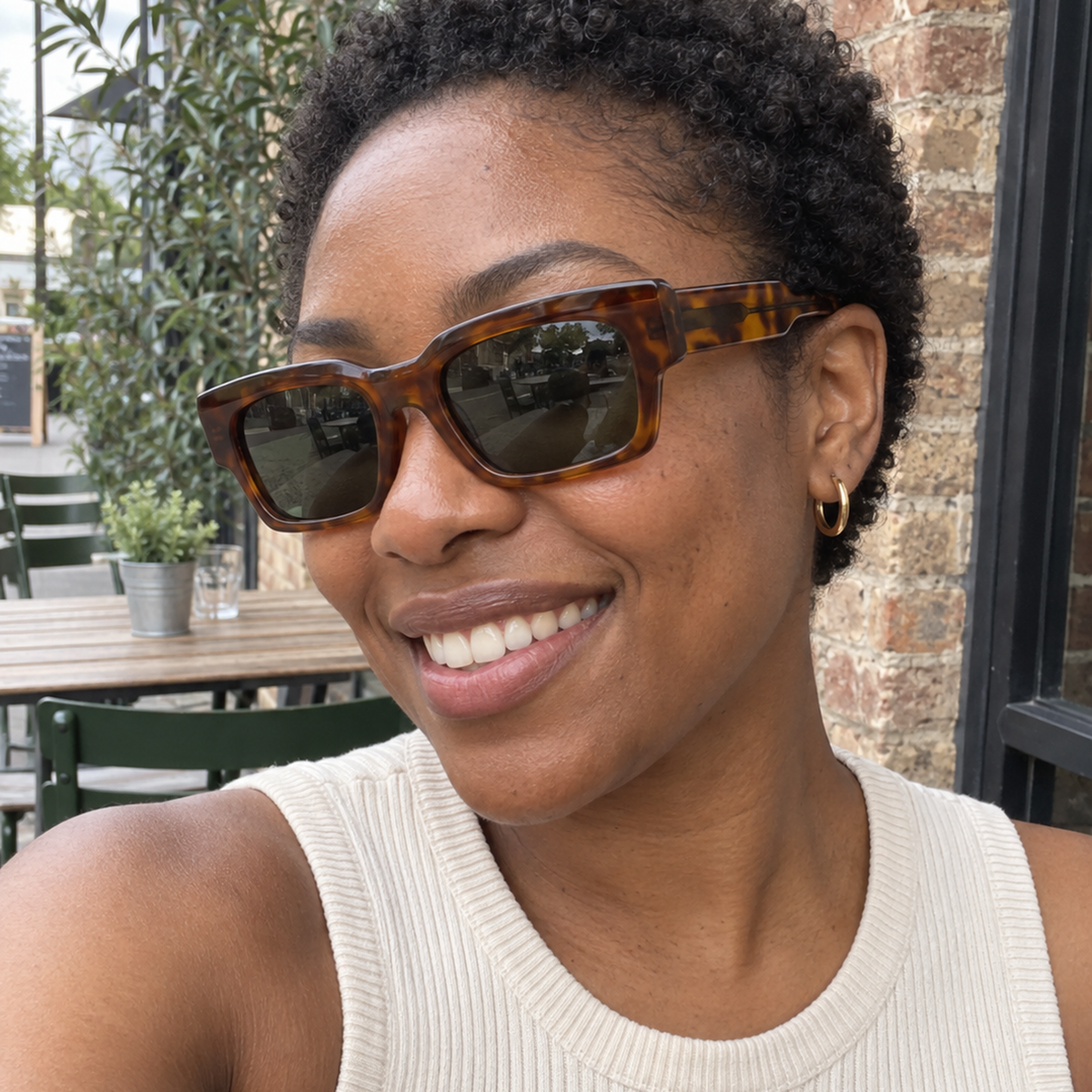 Rowan sunglasses - Amber Tortoise / Green - UGC