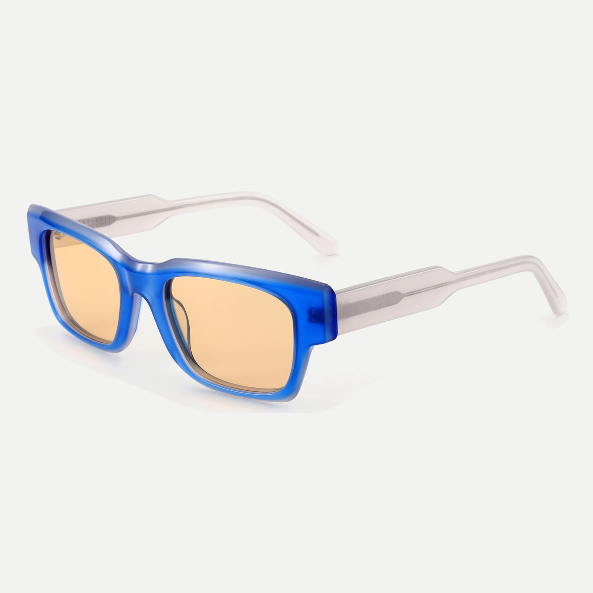Rowan sunglasses - Crystal Blue / Amber - angled view